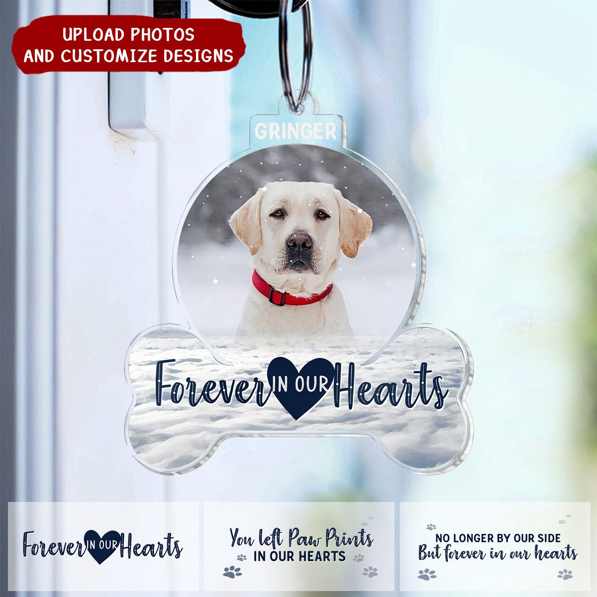 Forever In My Heart - Personalized Custom Shaped Acrylic Keychain