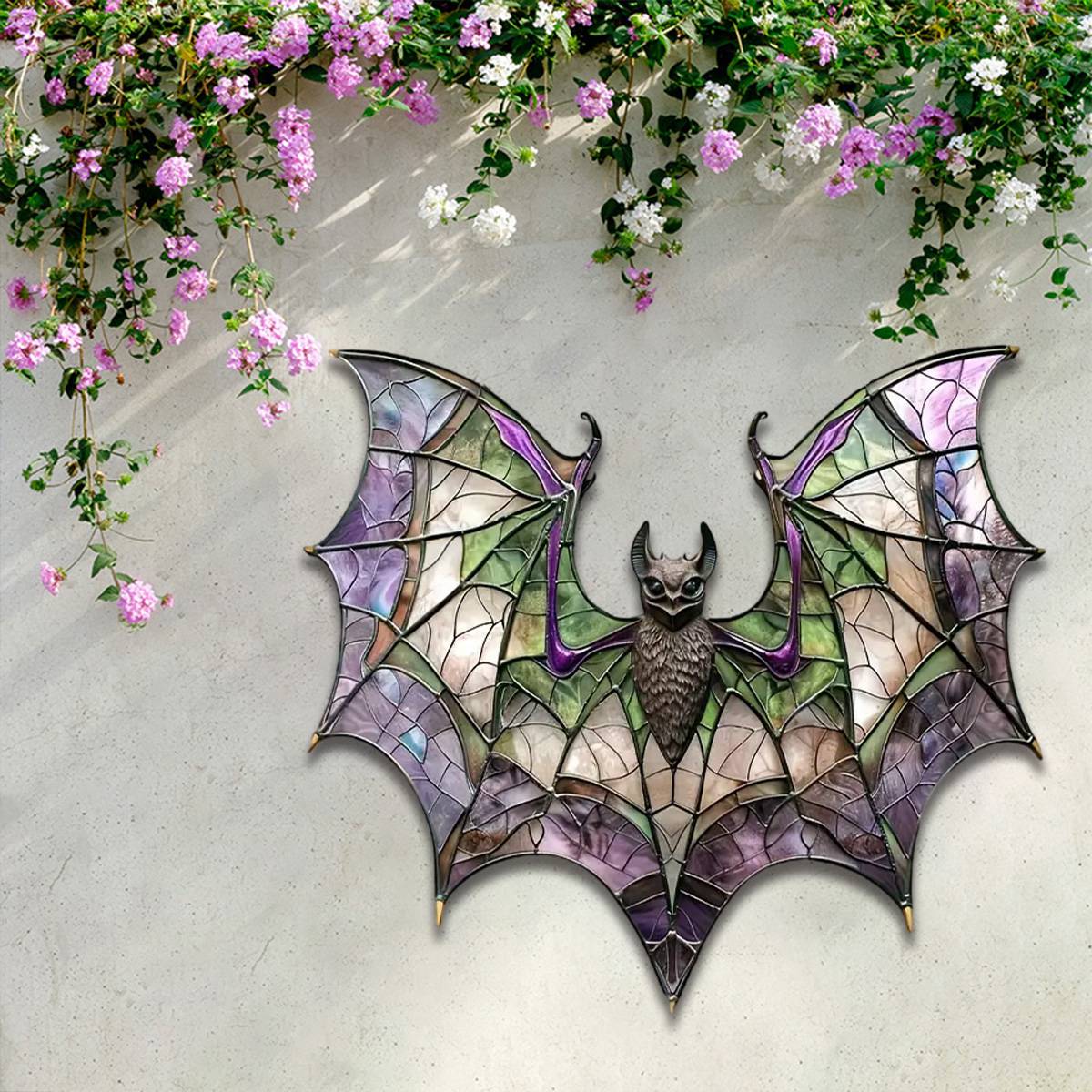 Bat Hanging Metal Sign, Bat Lover’s Sign, Garden Decor, Garden Gift, Backyard Gift, Home Decor