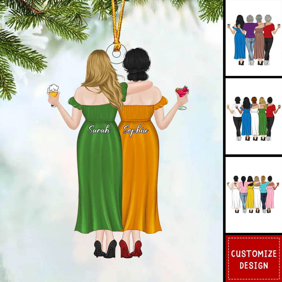 Friends Like Stars - Personalized Acrylic Ornament - 2024 New Release