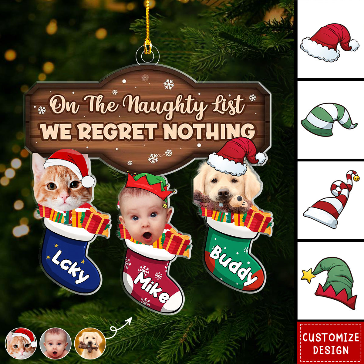2024 New Release Personalized Photo Christmas Ornament - Gift For Family