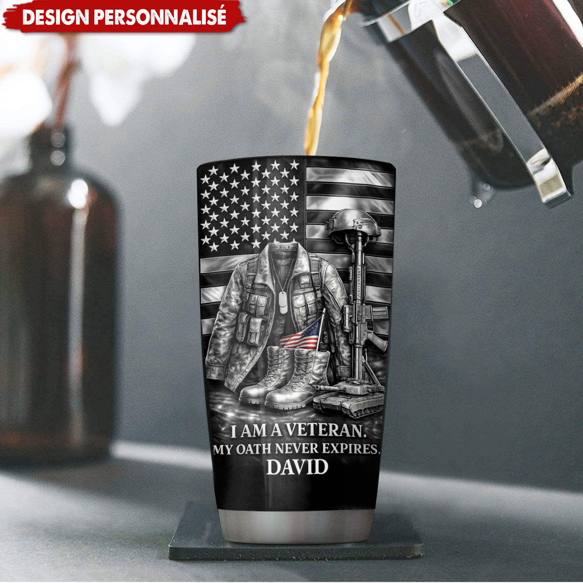 Personalized Veteran Tumbler — Gift For Veterans And Military