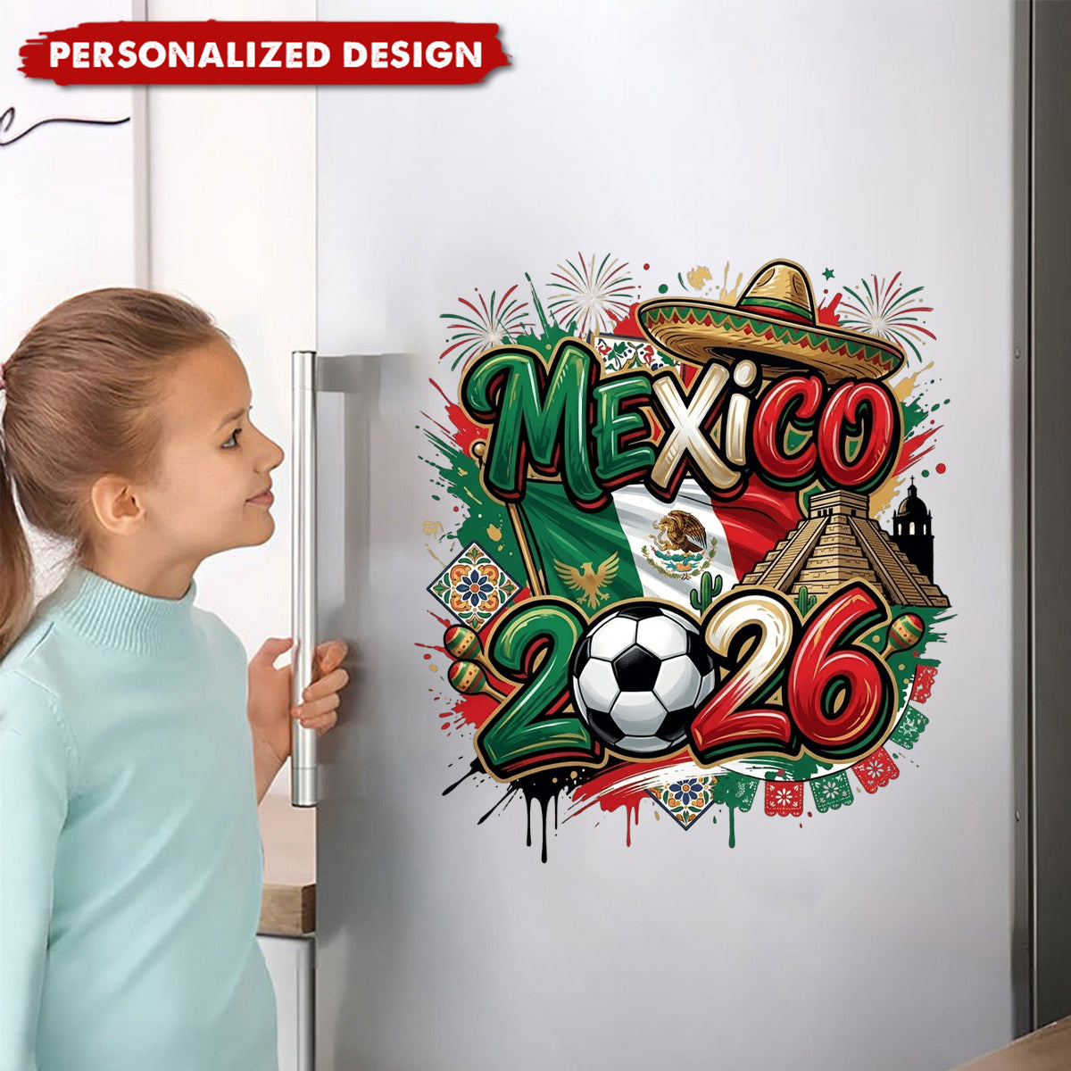 Personalized 2026 World Cup Country sticker - Custom Name