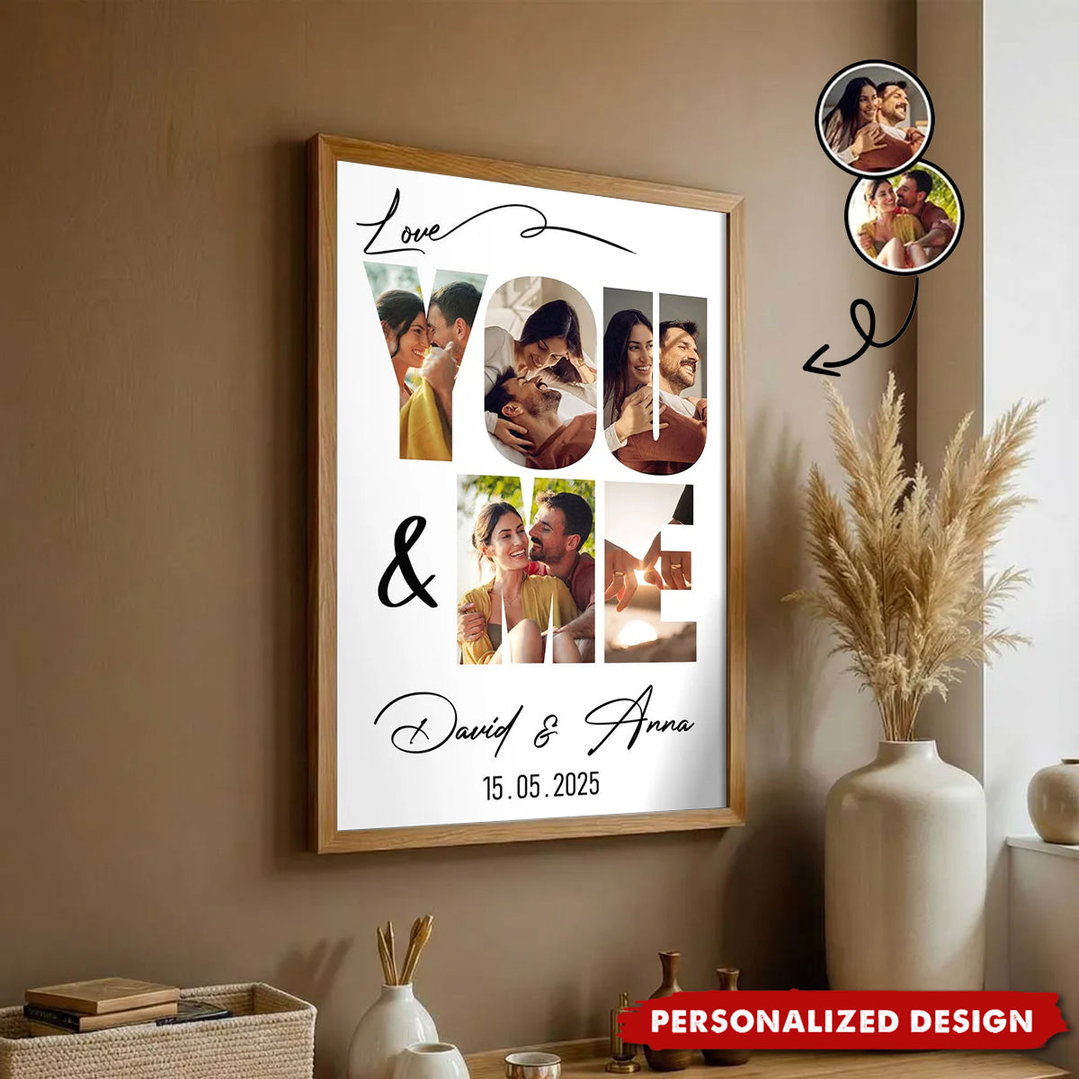Personalized "You & Me" Photo Poster —  Perfect Anniversary Gift