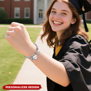 Personalized 2026 Graduation Bracelet -  Custom Name & Birthstone Grad Gift
