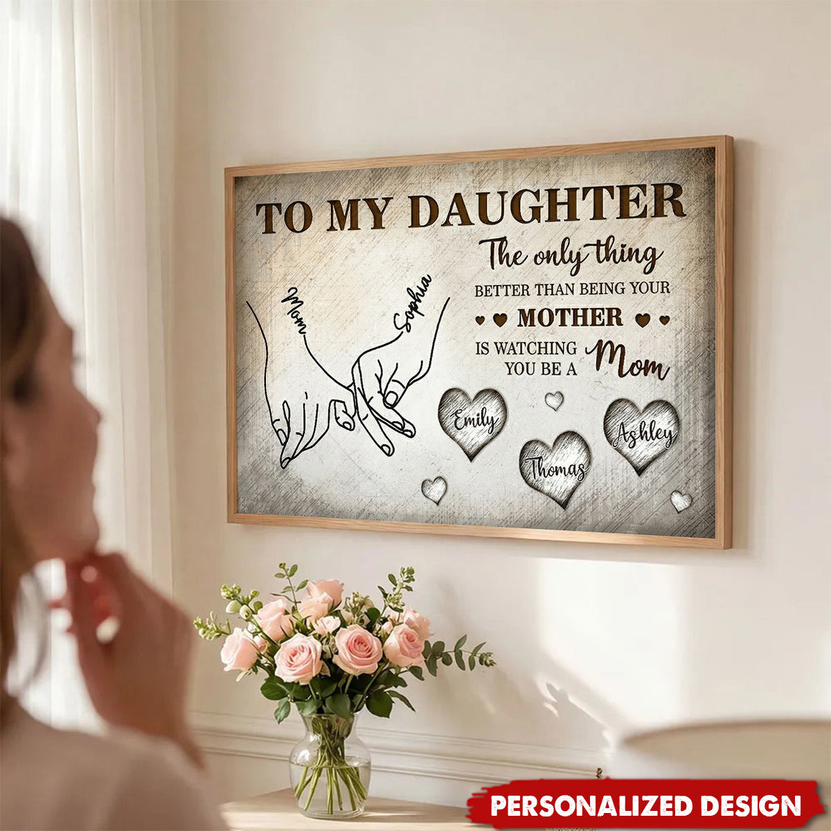 Personalized Mom & Daughter Poster - Mother's Day Gift For Daughter