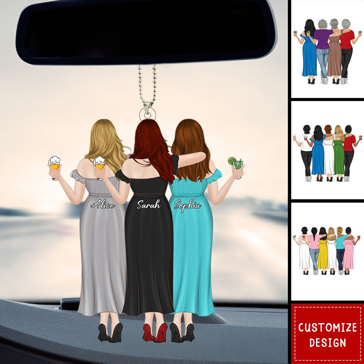 Friends Like Stars - Personalized Acrylic Ornament - 2024 New Release