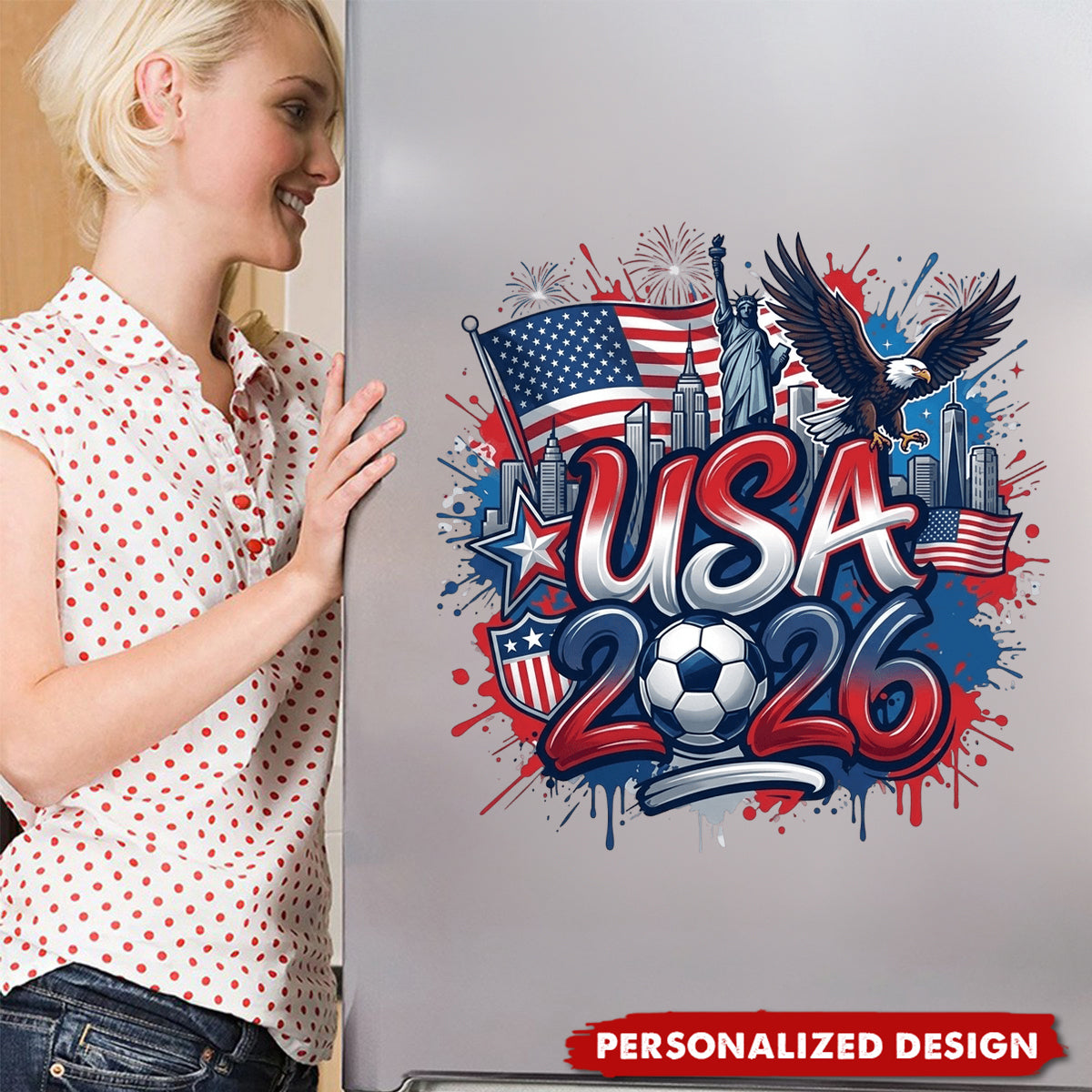 Personalized 2026 World Cup Country sticker - Custom Name