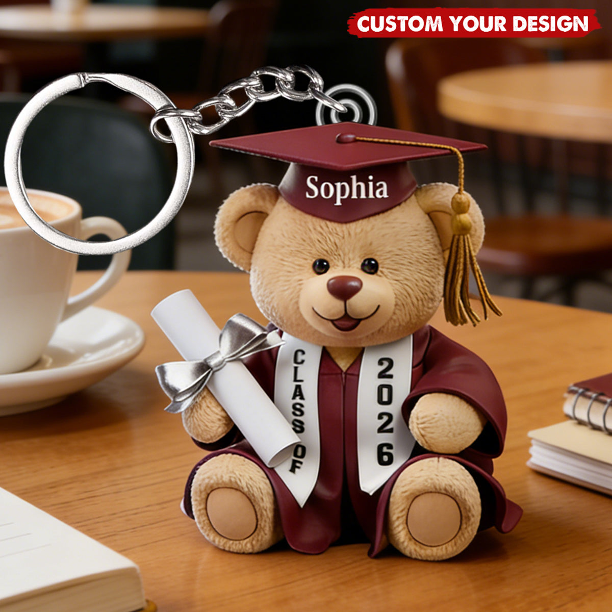 2026 Proud Graduate Acrylic Keychain - Personalized Graduation Gifts For Him, Her