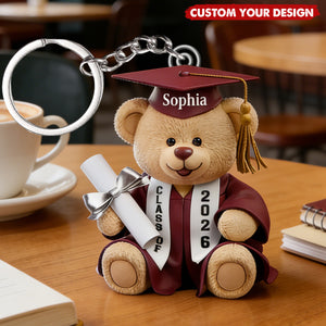 2026 Proud Graduate Acrylic Keychain - Personalized Graduation Gifts For Him, Her