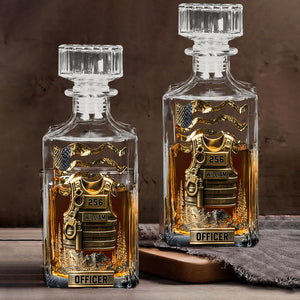 Serve And Protect - Personalized Police Officer Whiskey Glass