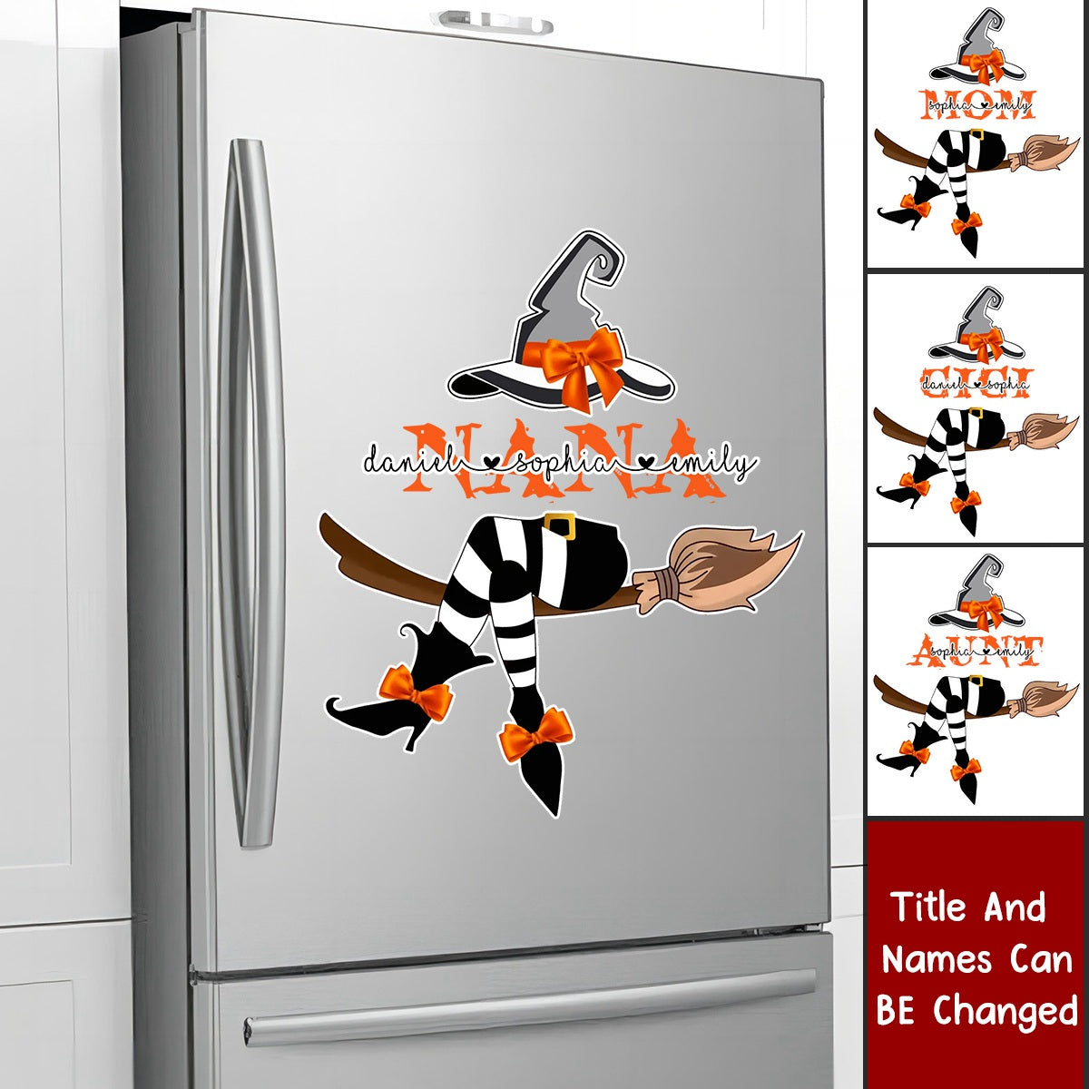 Personalized Gift For Nana/Mom Witch Halloween Decal