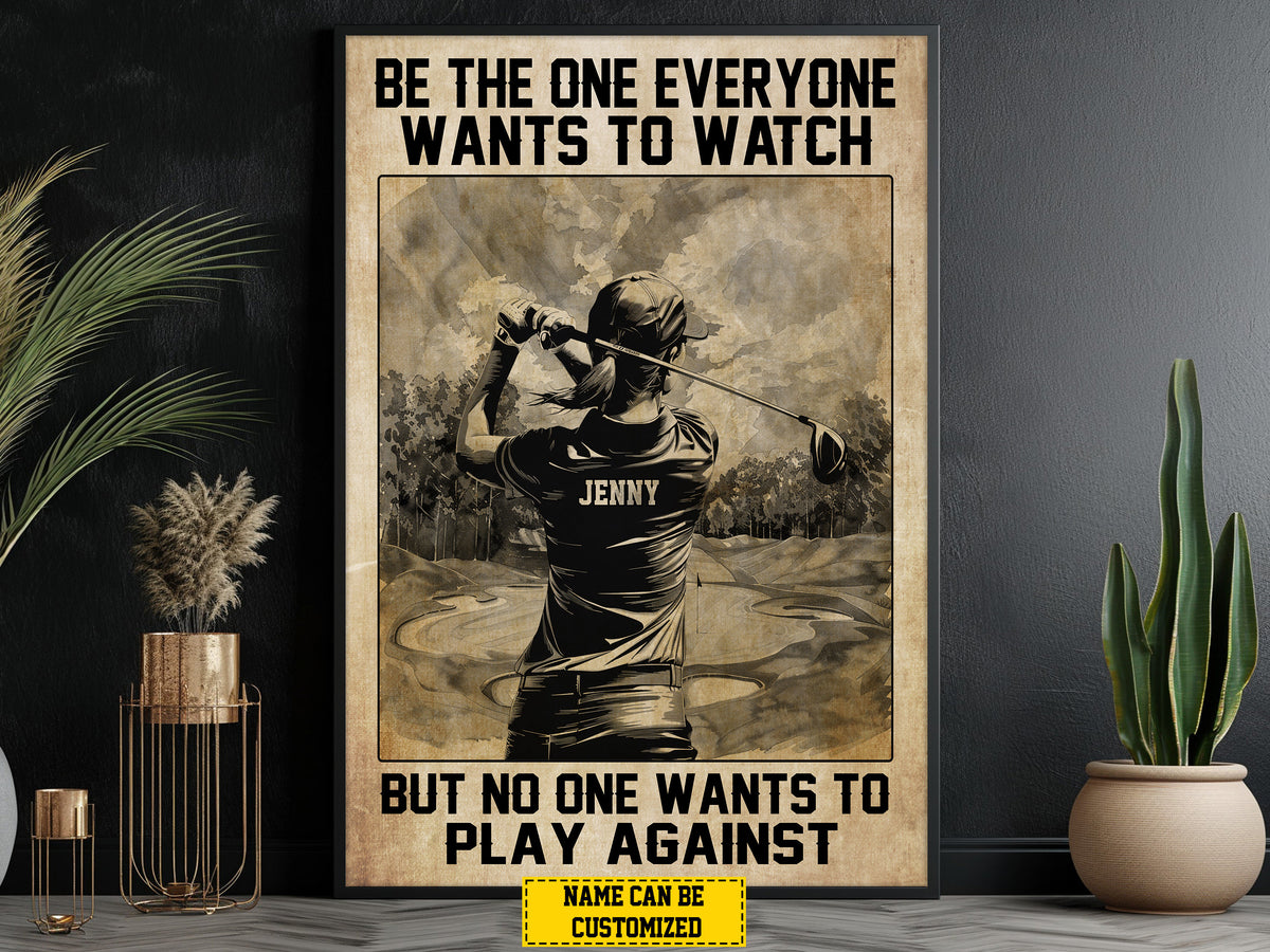 Personalized Golf Player Poster - Gift For Golf Lovers