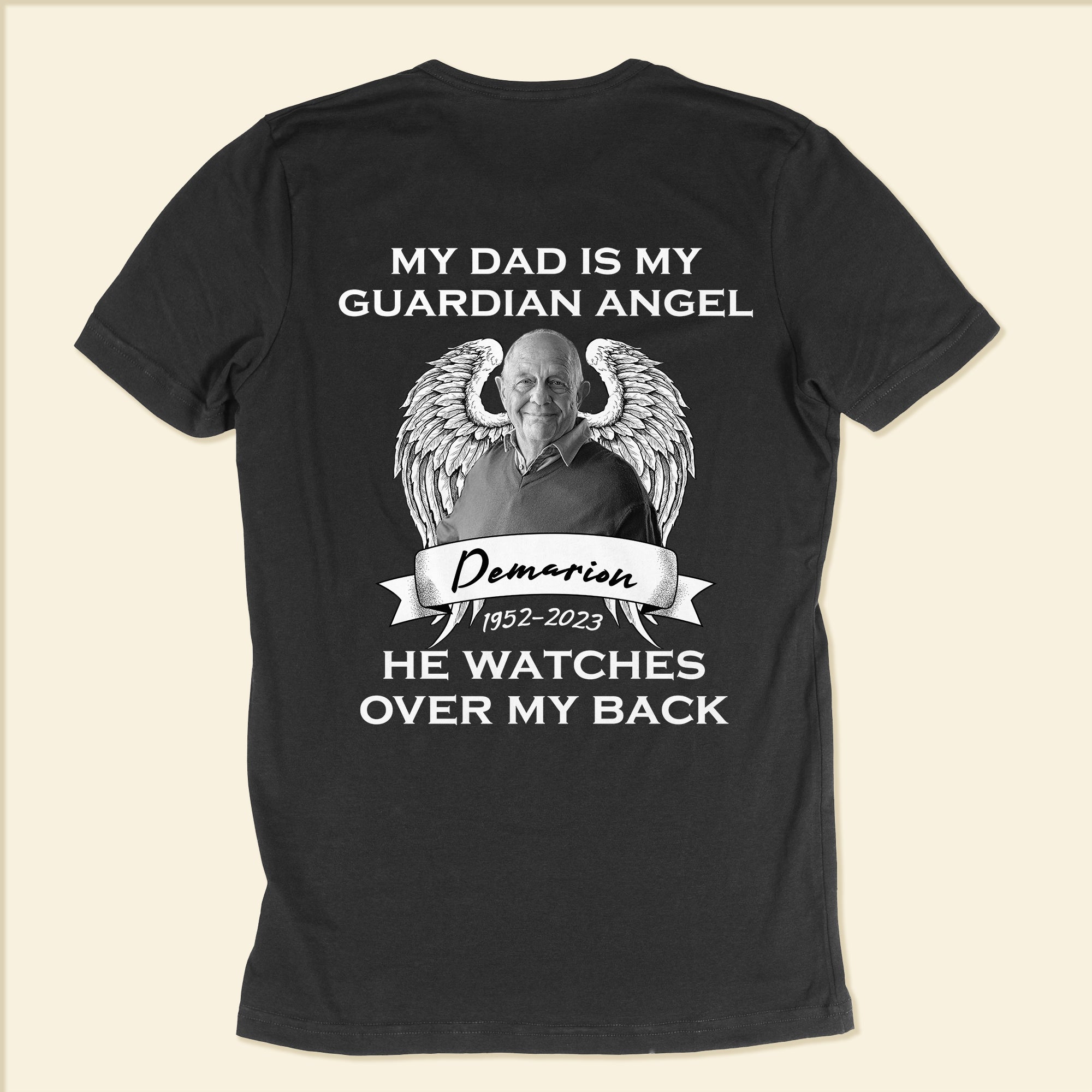 He/She will be my angel forever - Personalized Photo Back Printed Shirt/Hoodie