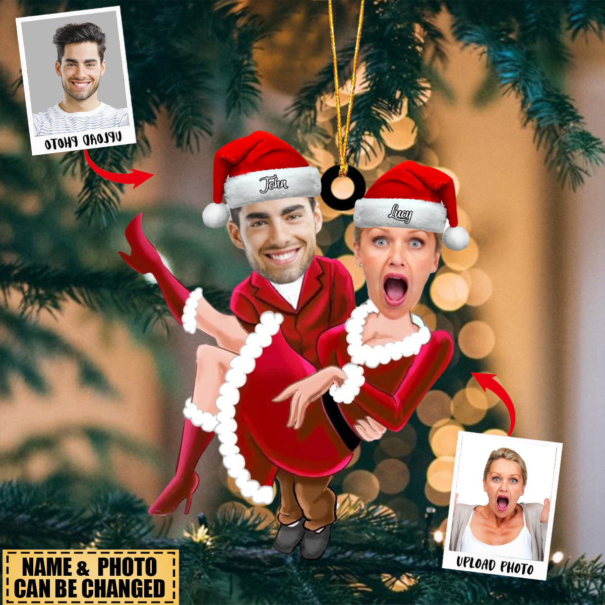 Personalized Couple Acrylic Ornament, Prefect Gift For Couple