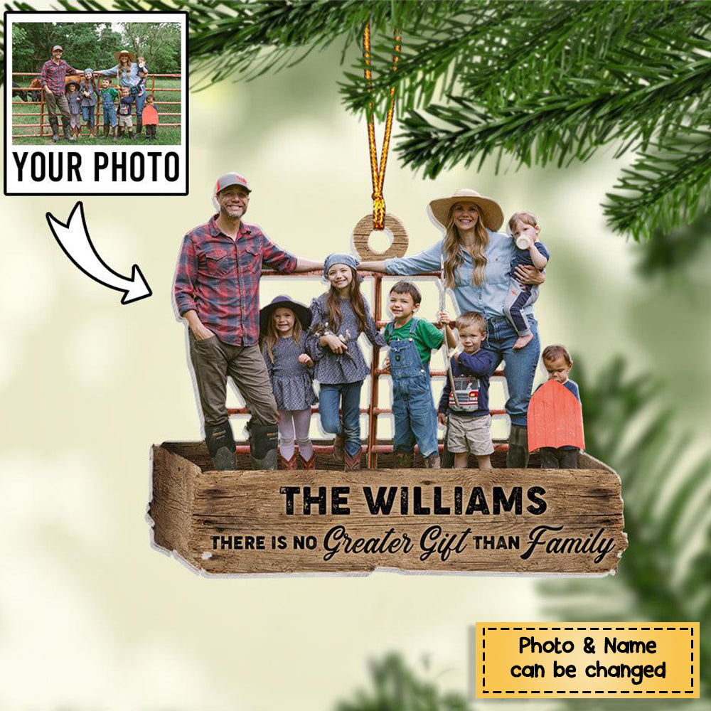 Family Photo - Farmhouse Decoration - Personalized Christmas Ornament ...
