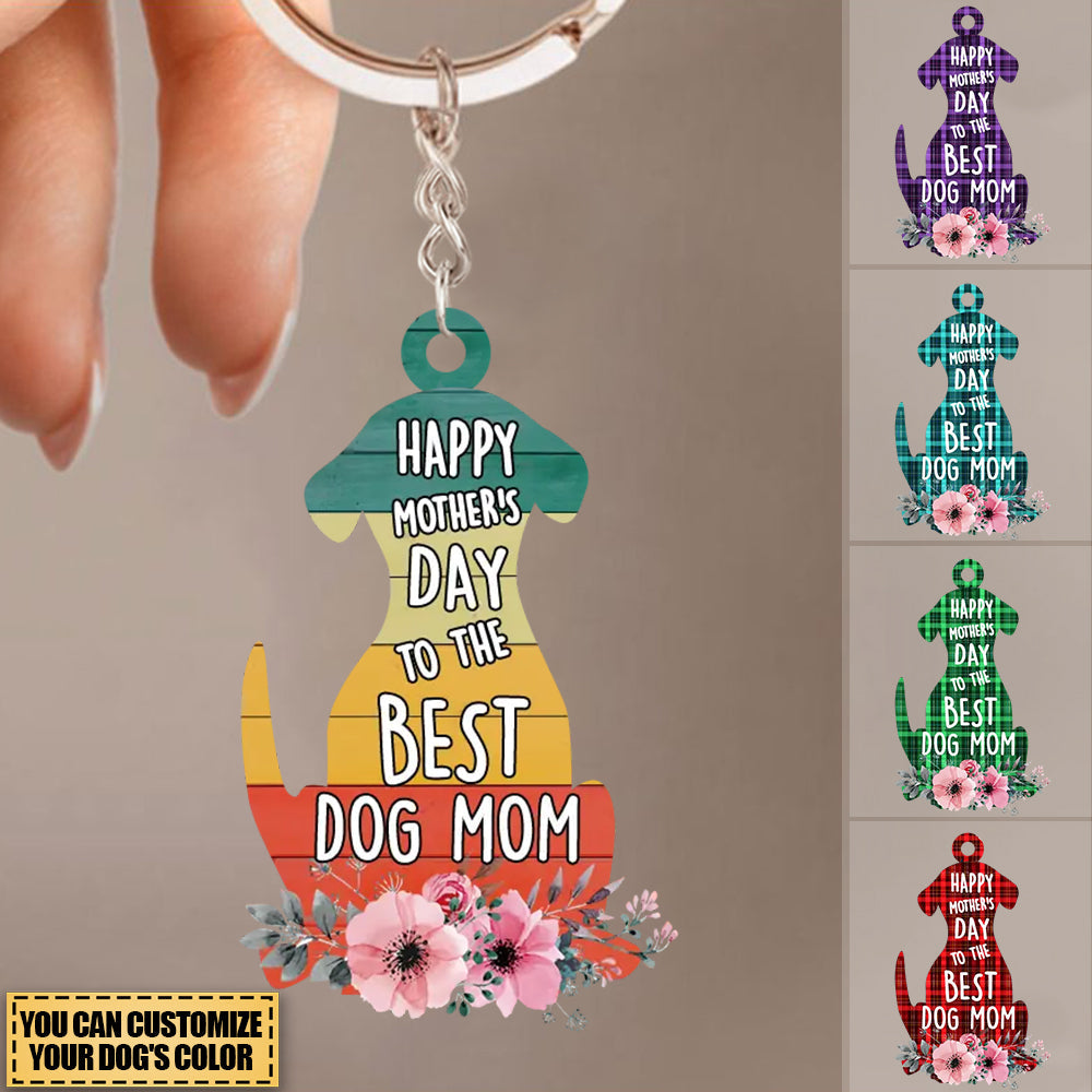 Custom Personalized Dog Mom Acrylic Keychain
