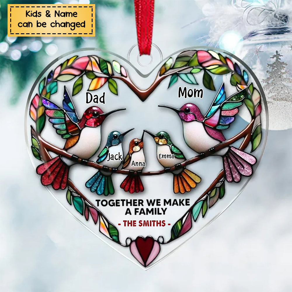 Together We Make A Family - Personalized Acrylic Ornament For Christmas