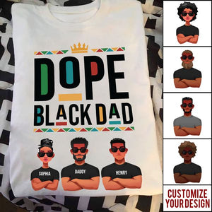 Dope Black Dad - Personalized Shirt
