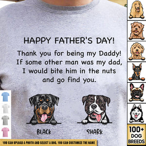Thank You Being Daddy Dog Cat Dad Shirt Personalized Custom Photo Dog Cat Dad Shirt